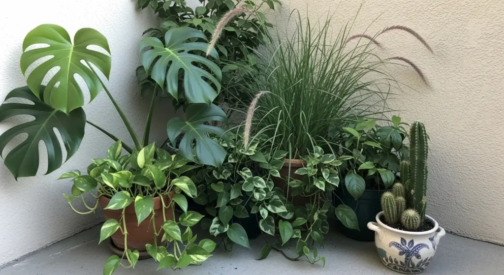 Boho patio greenery cluster plants
