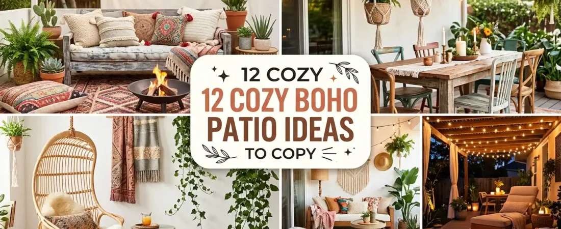 12 Cozy Boho Patio Ideas To Copy