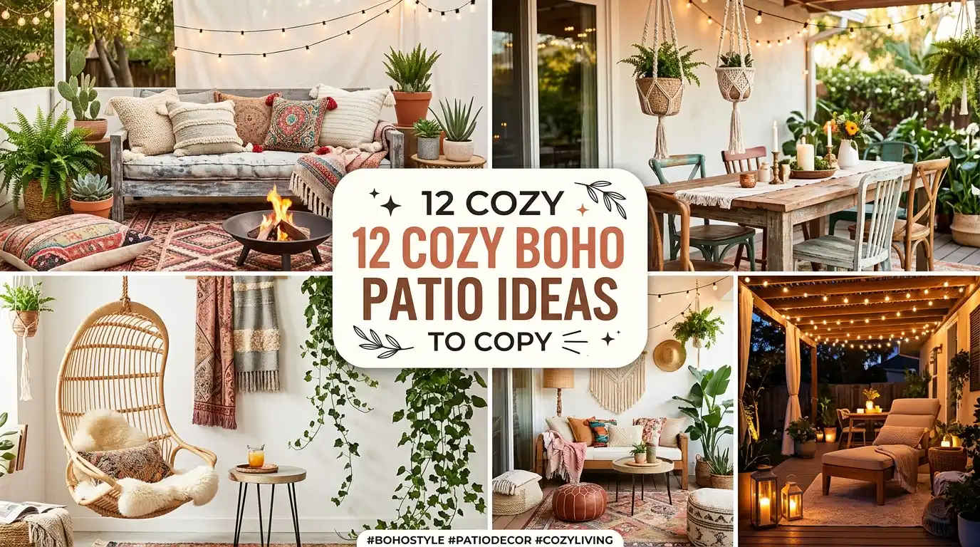 12 Cozy Boho Patio Ideas To Copy