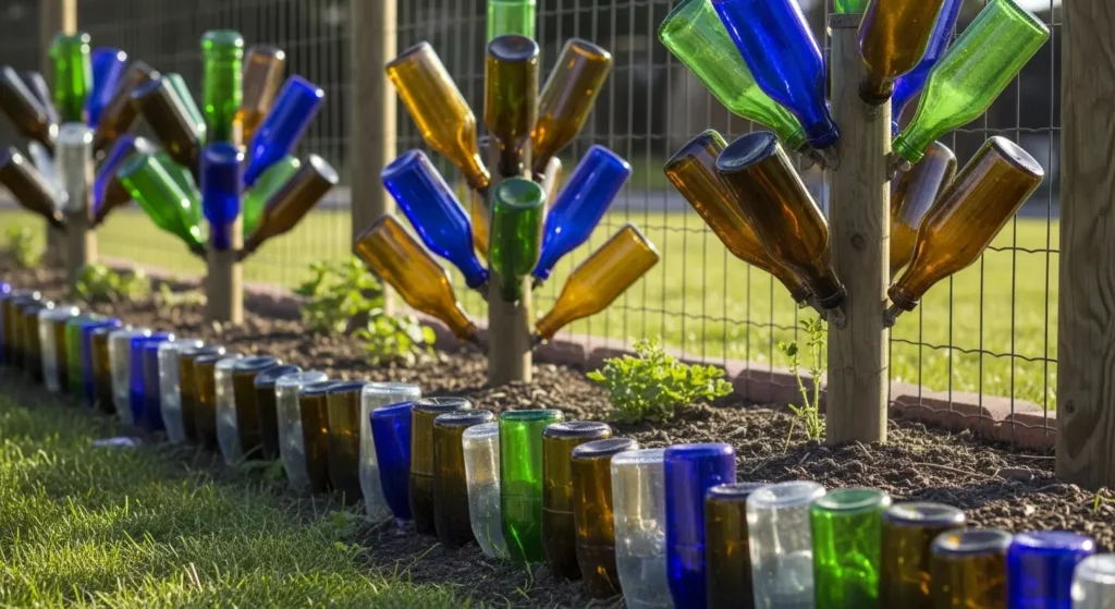Bottle garden art display
