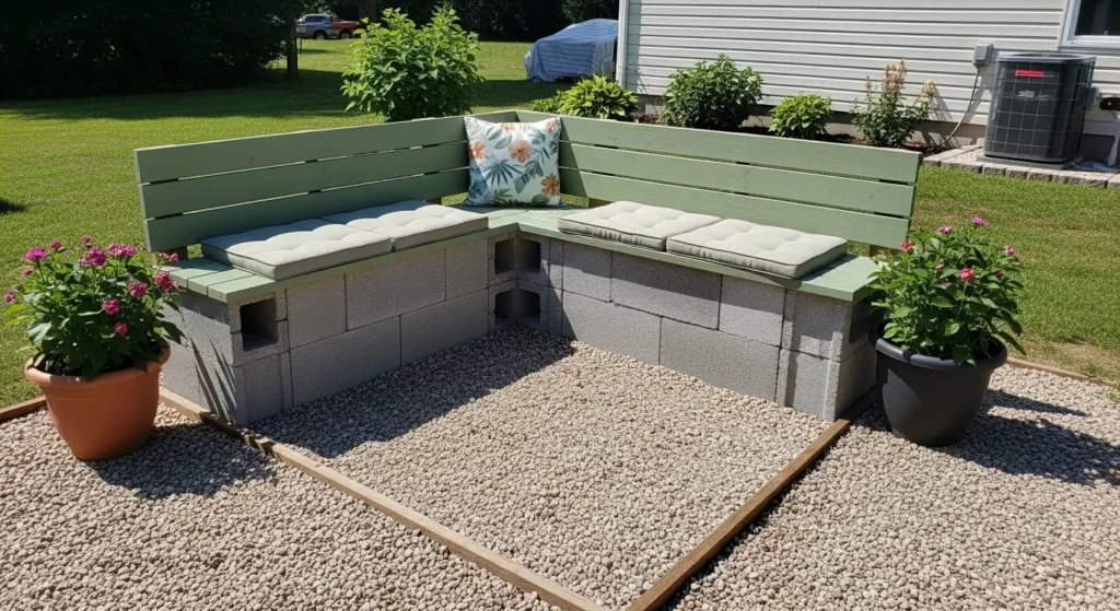 Budget outdoor seating area land