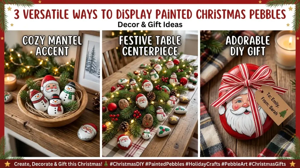 Christmas pebbles display ideas