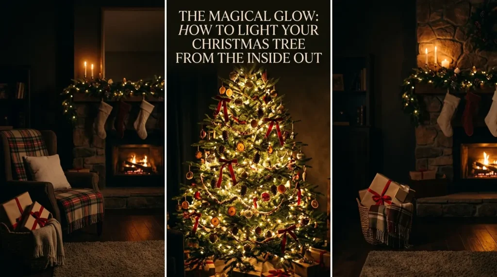 Christmas tree lit from within