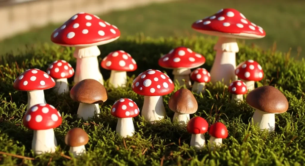 Clay mushroom fairy garden craft
