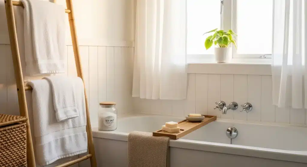 Coastal bathroom spa