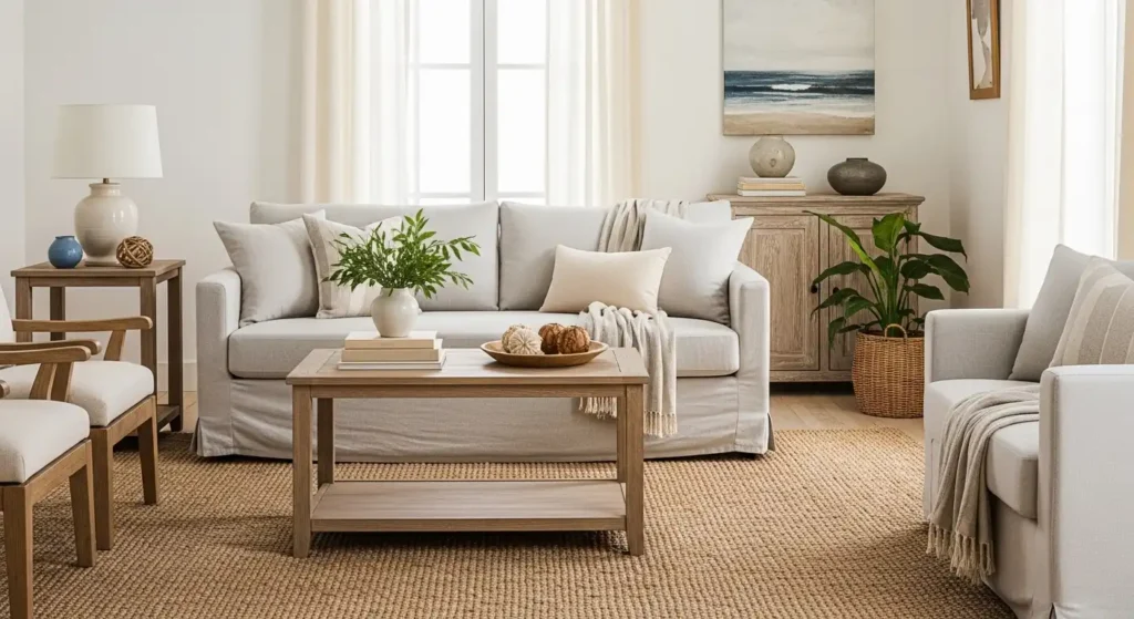 Coastal chic living room