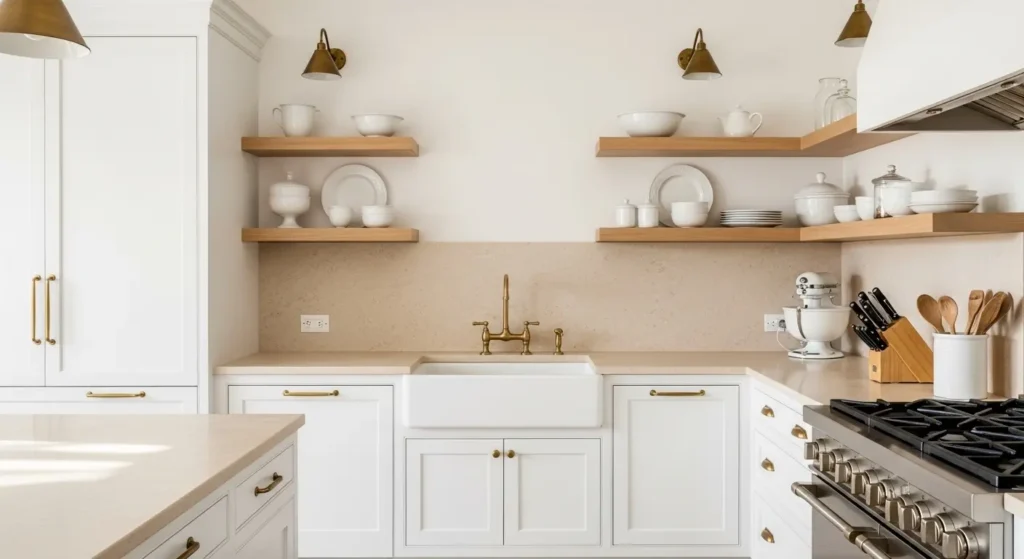 Coastal cottage kitchen color