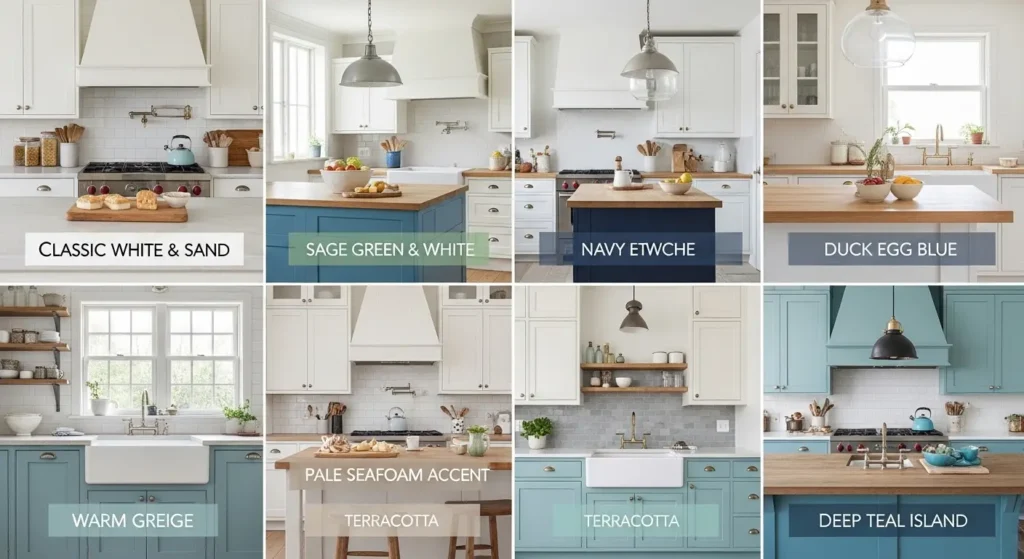 Coastal cottage kitchen