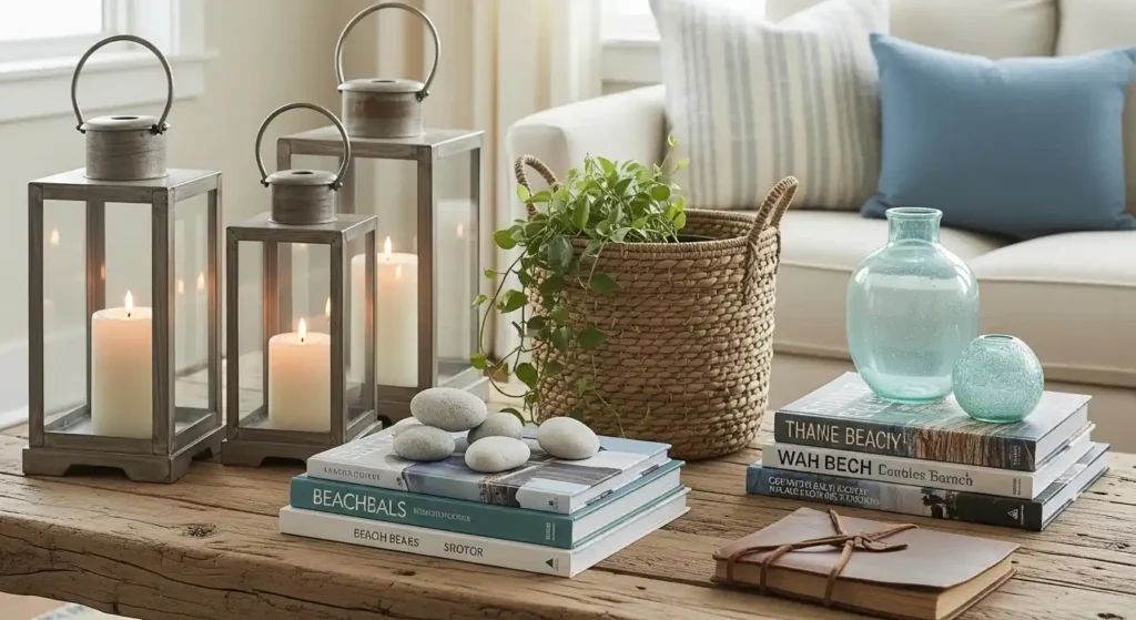 Coastal living room accessories