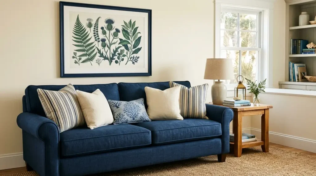 Coastal living room color palette