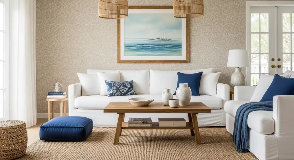 Coastal living room color