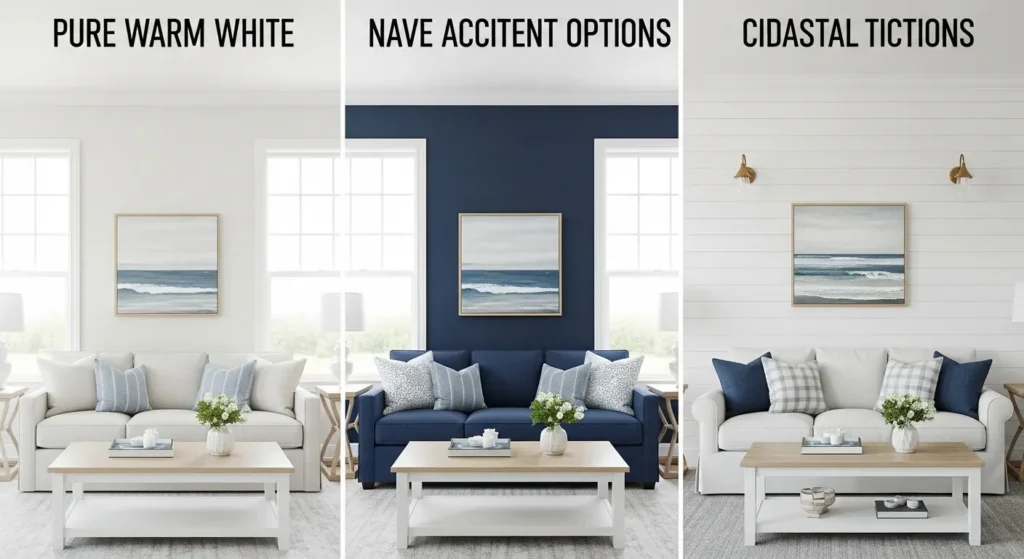 Coastal living room wall