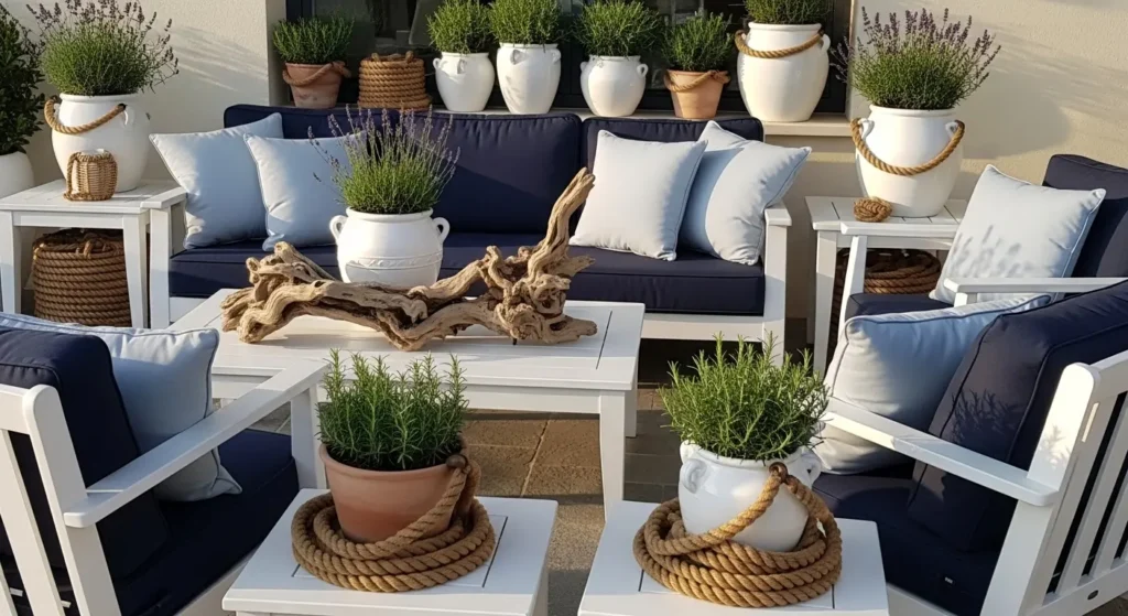 Coastal patio summer afternoon