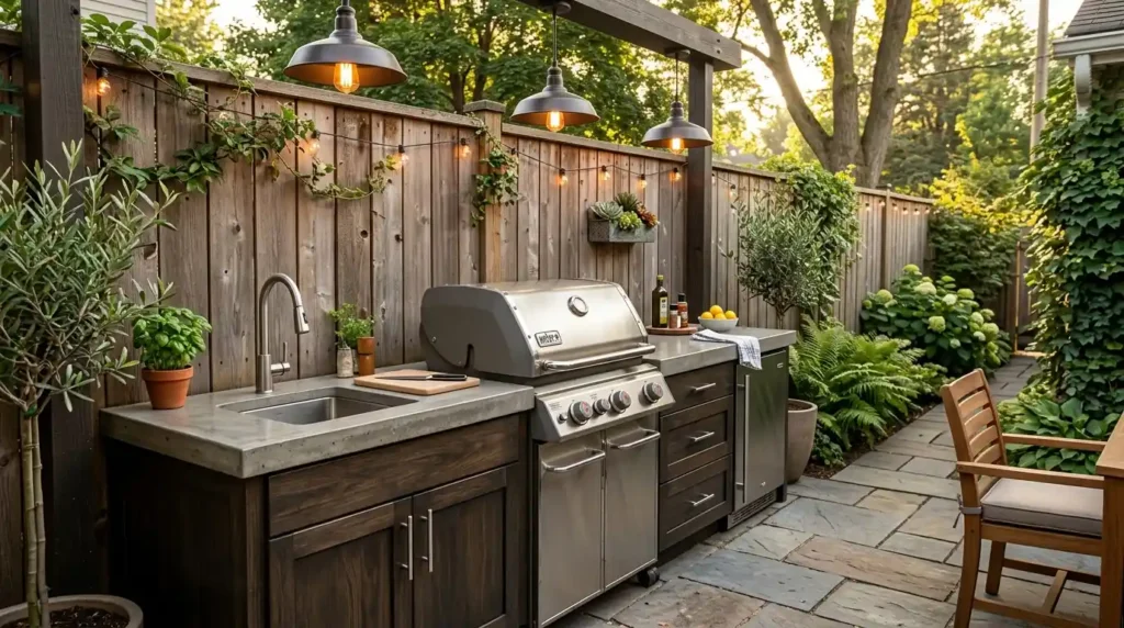 Compact outdoor kitchen ideas