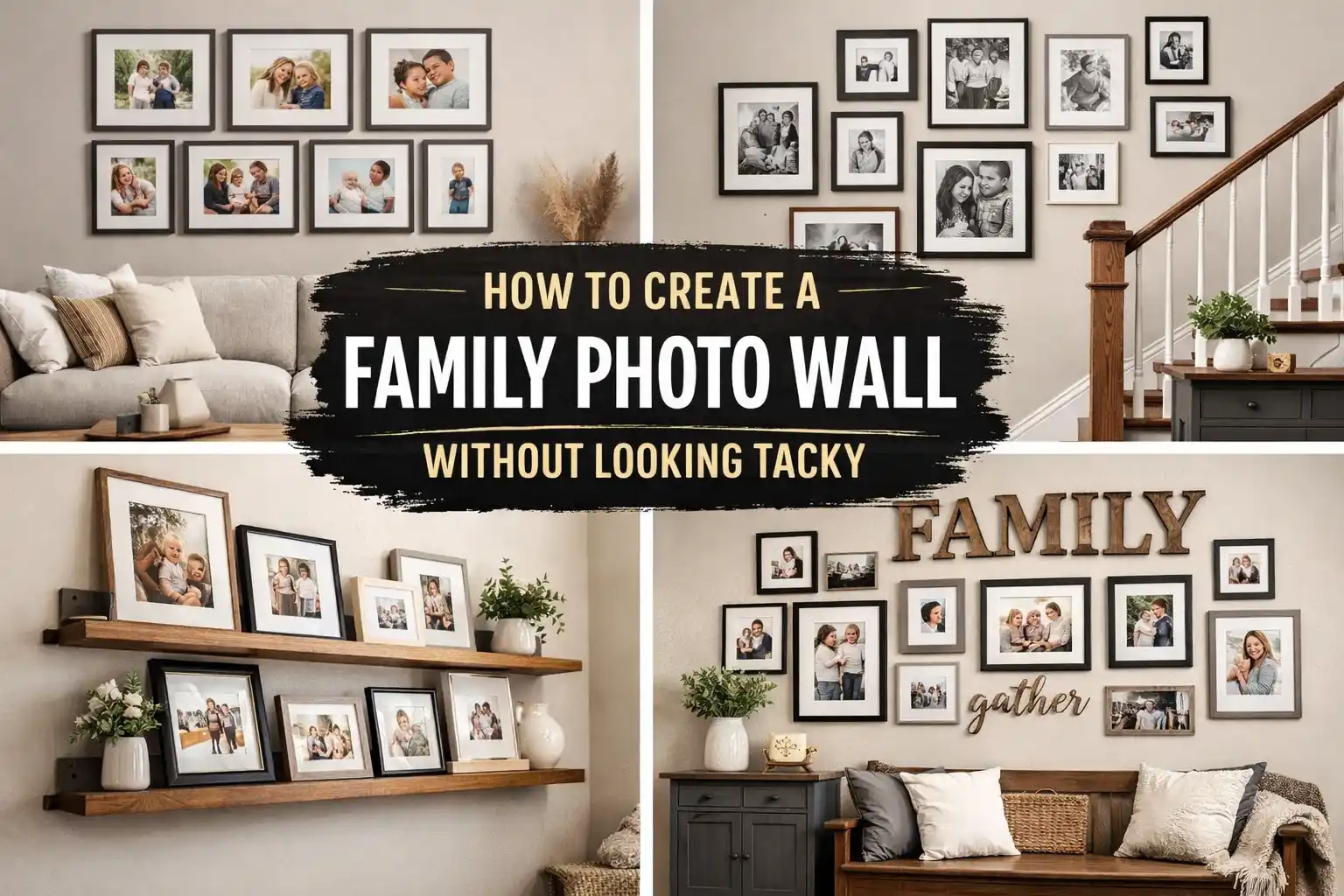Family Photo Wall Ideas That Never Look Tacky