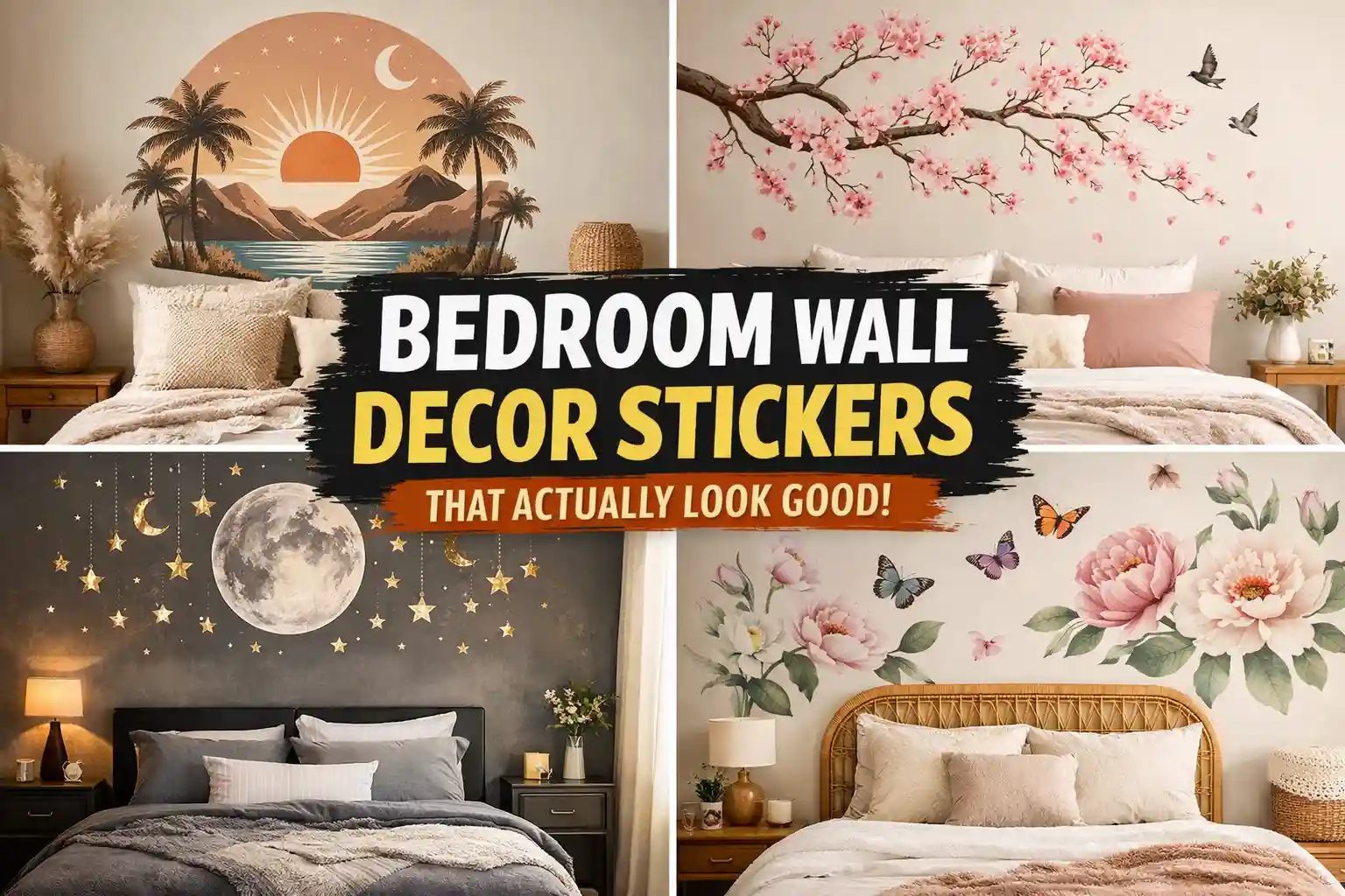 Bedroom Wall Decor Stickers That Make Small Rooms Feel Bigger