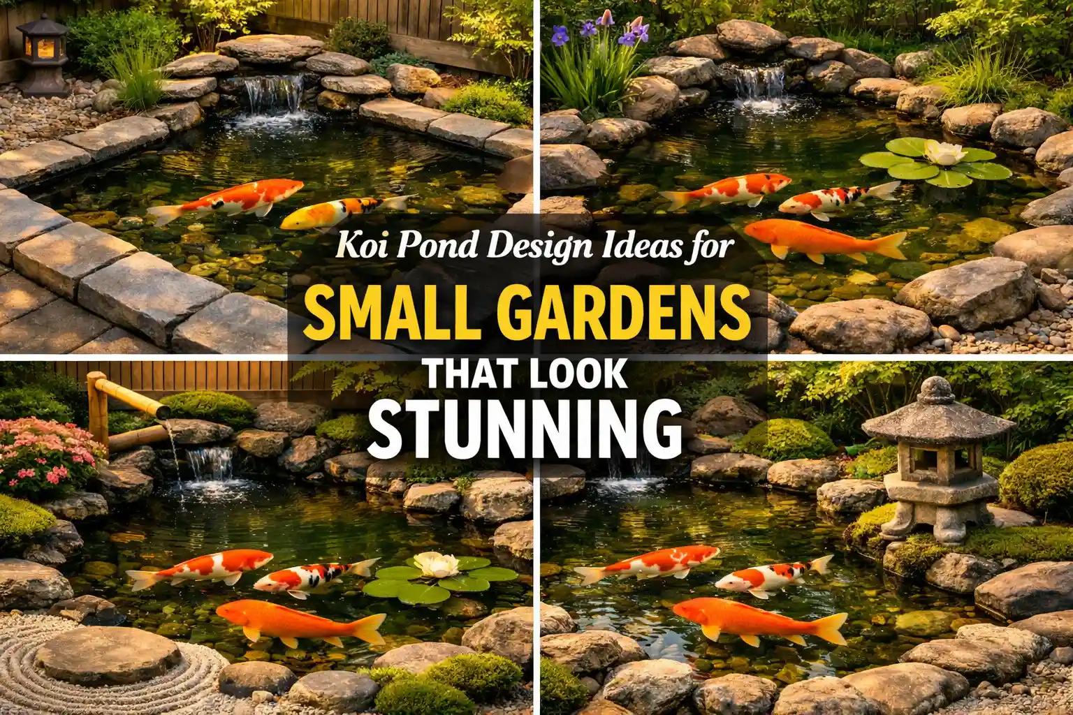 21 Koi Pond Design Ideas for Small Gardens (Modern + Japanese Styles)