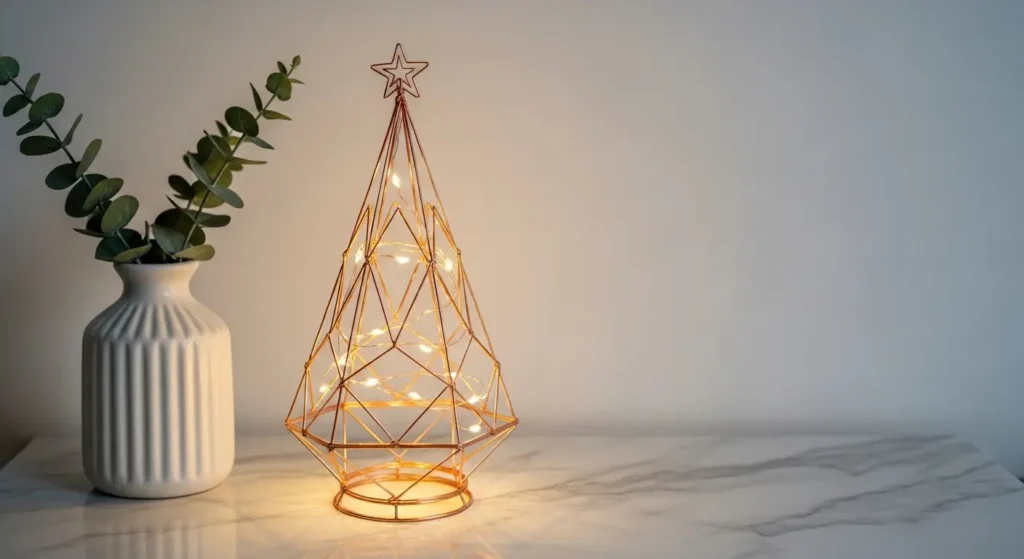 Copper wire geometric Christmas