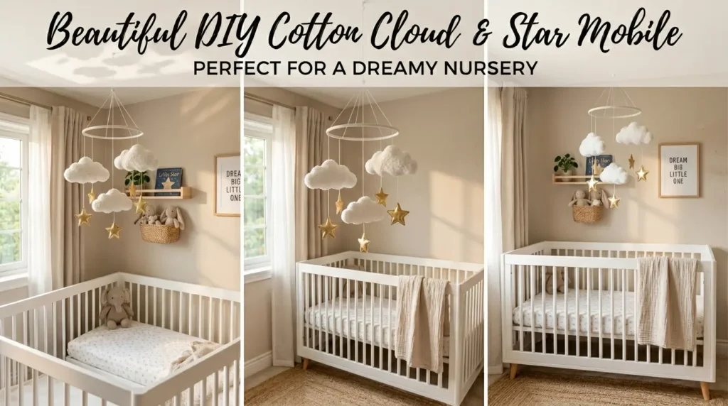Cotton cloud star mobile nursery