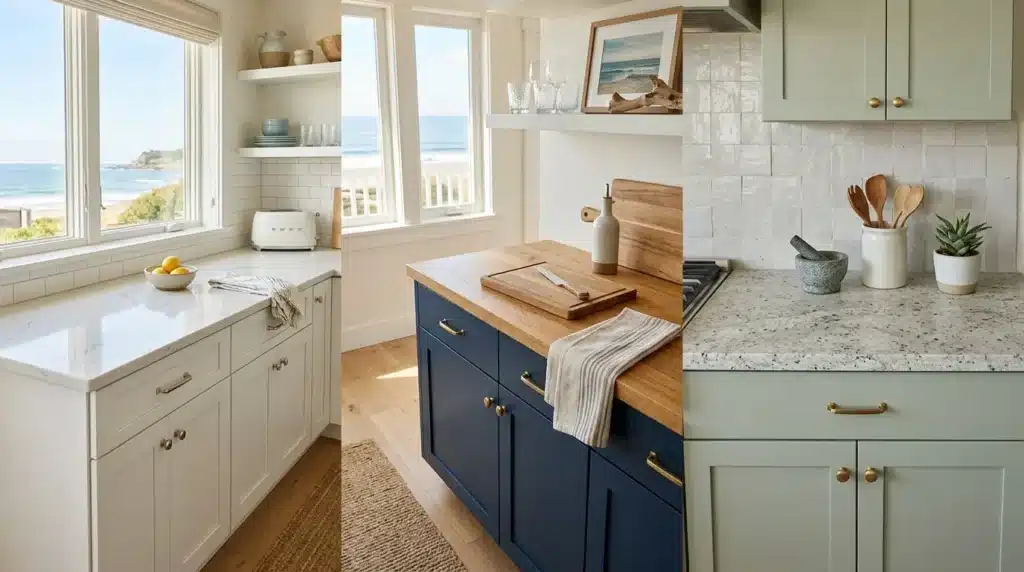 Countertop options in coastal