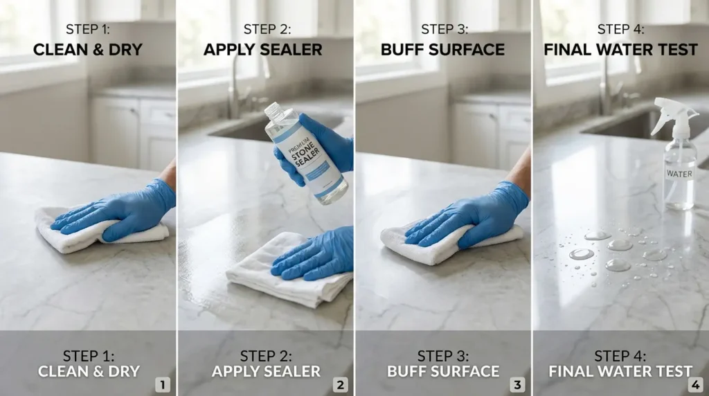 Countertop sealing process