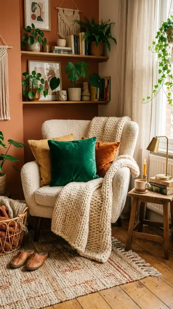 Cozy corner layered textures