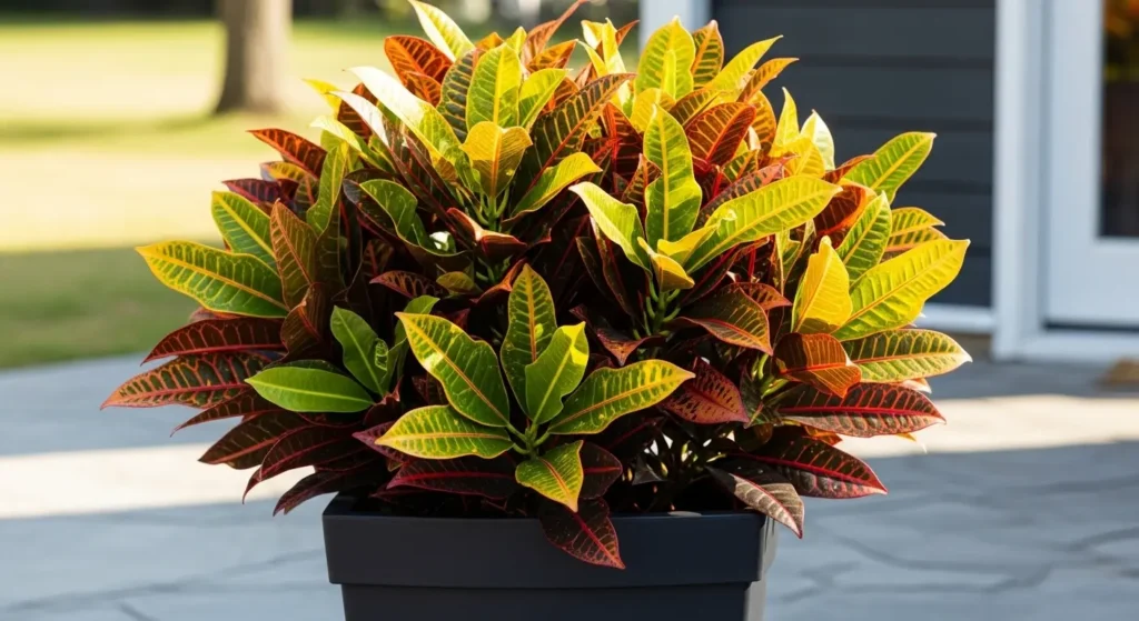 Croton Petra in container