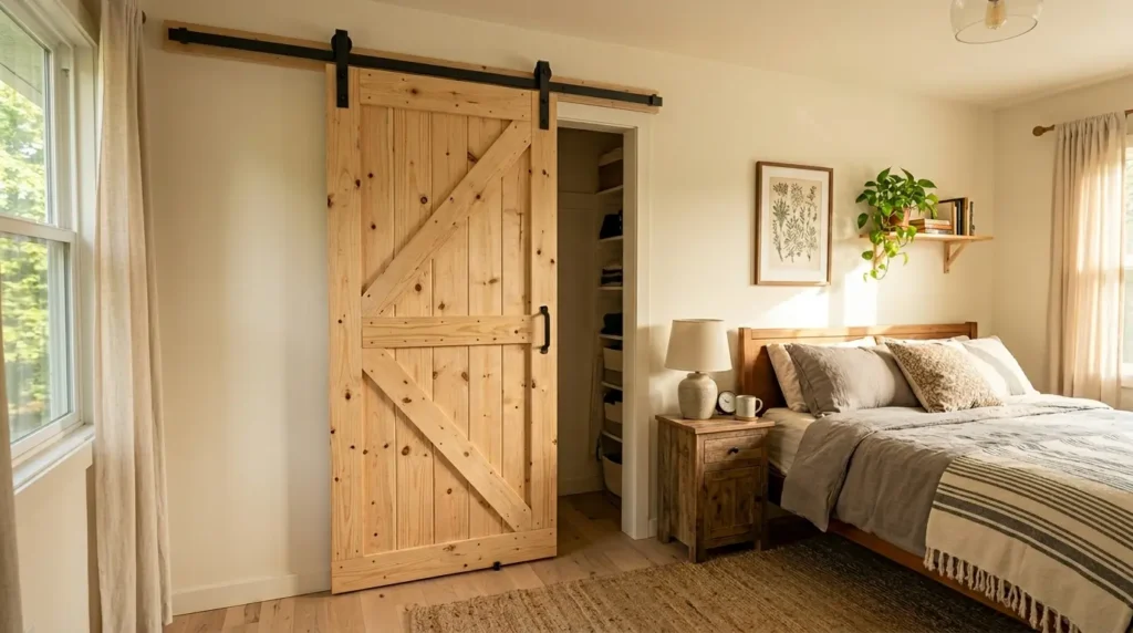 DIY barn door bedroom idea