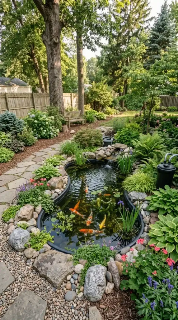 DIY koi pond preformed liner