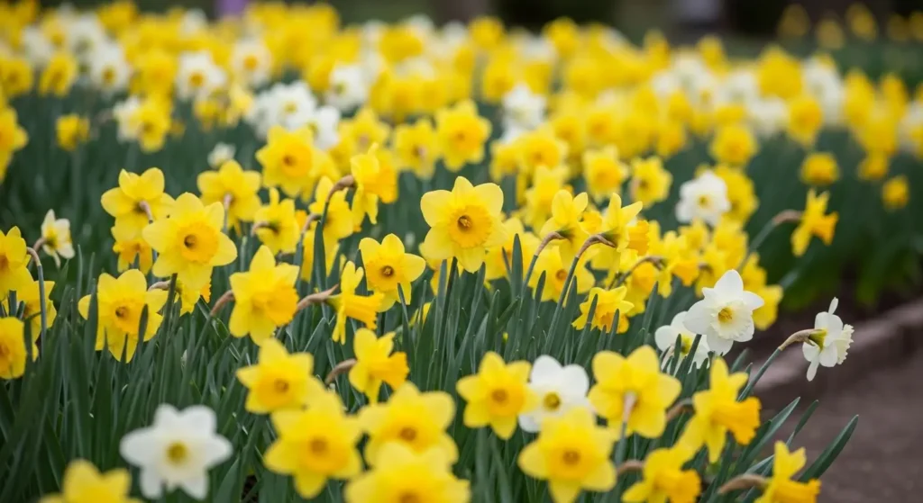 Daffodil spring garden display