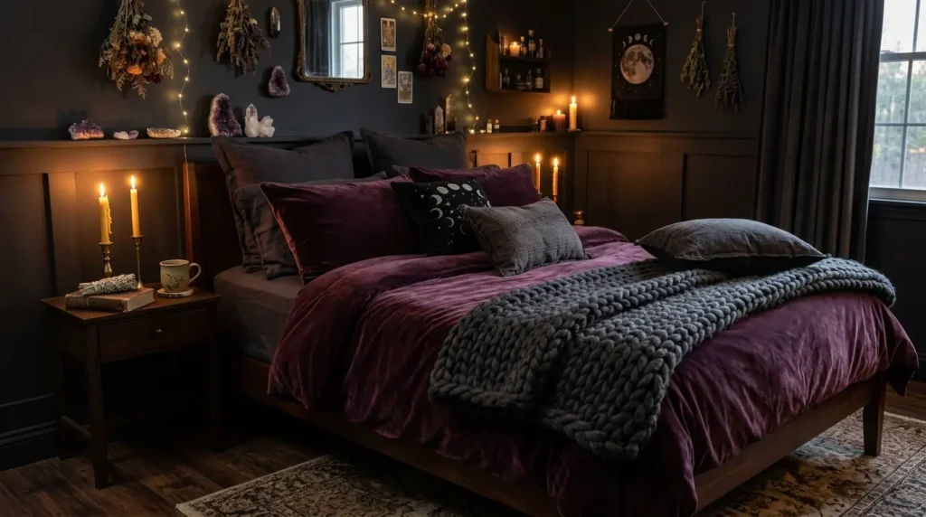 Dark velvet bedding luxurious