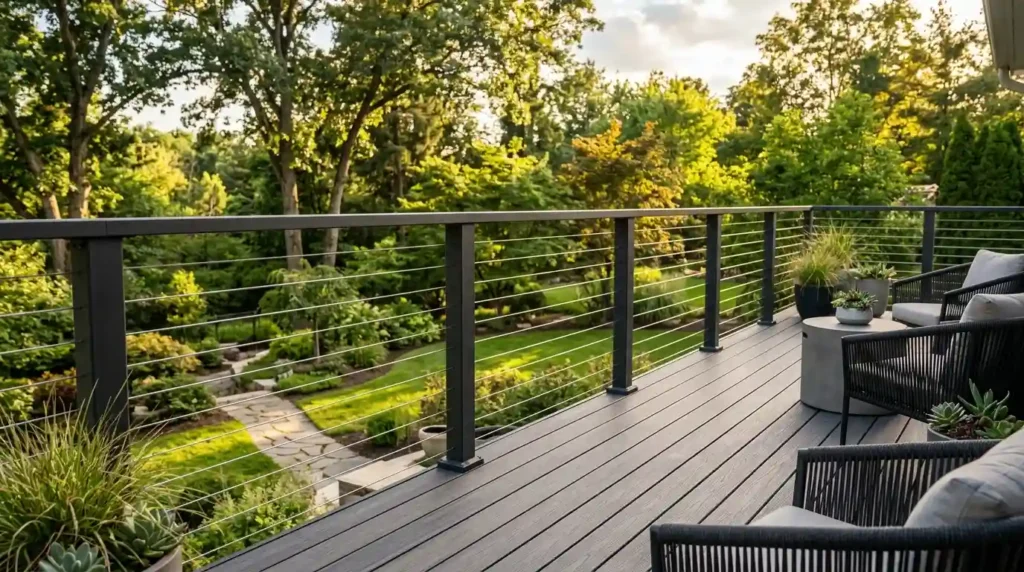 Deck railing ideas horizontal