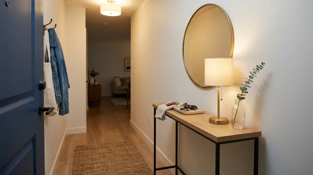 Decorate entryway table small foyer