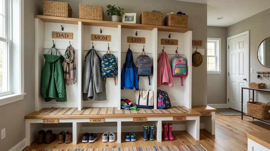 Entryway bench ideas mudroom family