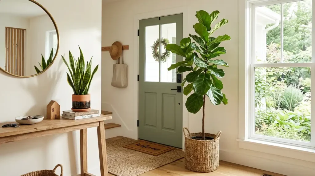 Entryway plants adding life