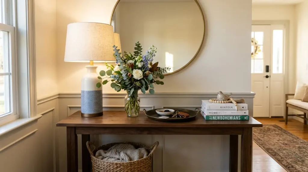 Entryway table decoration