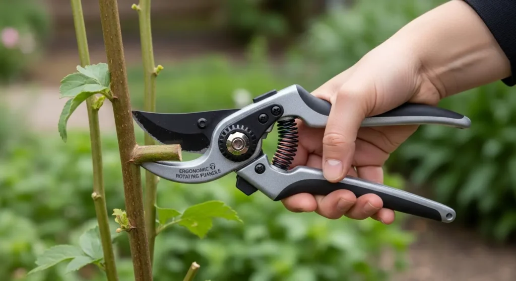 Ergonomic pruners cutting garden