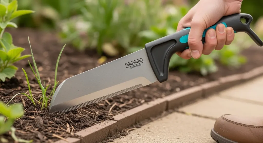 Ergonomic soil knife pistol grip