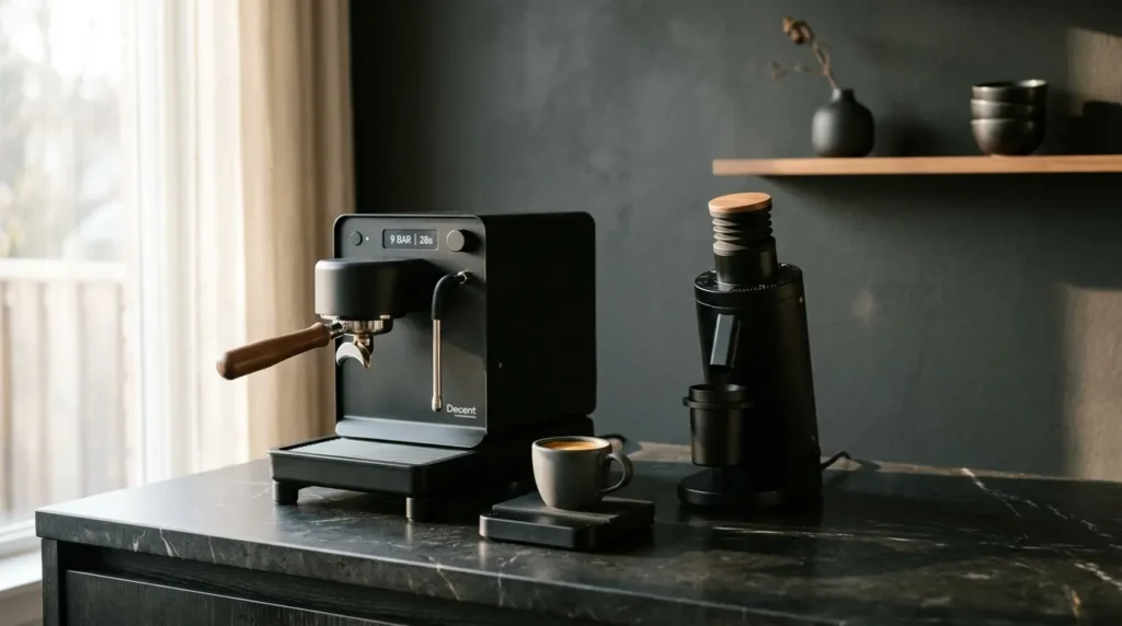 Espresso bar setup minimalist