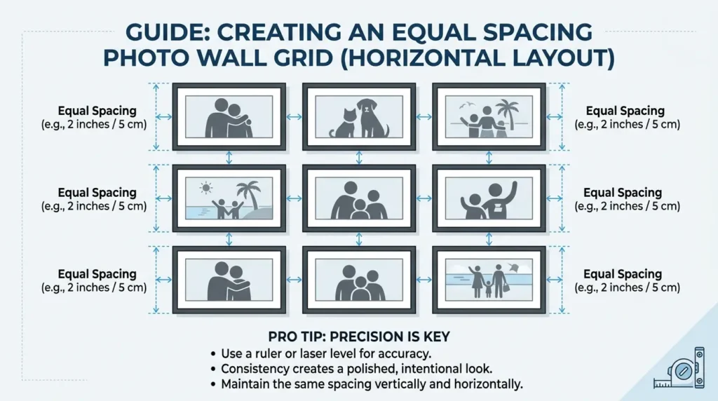Family photo wall grid