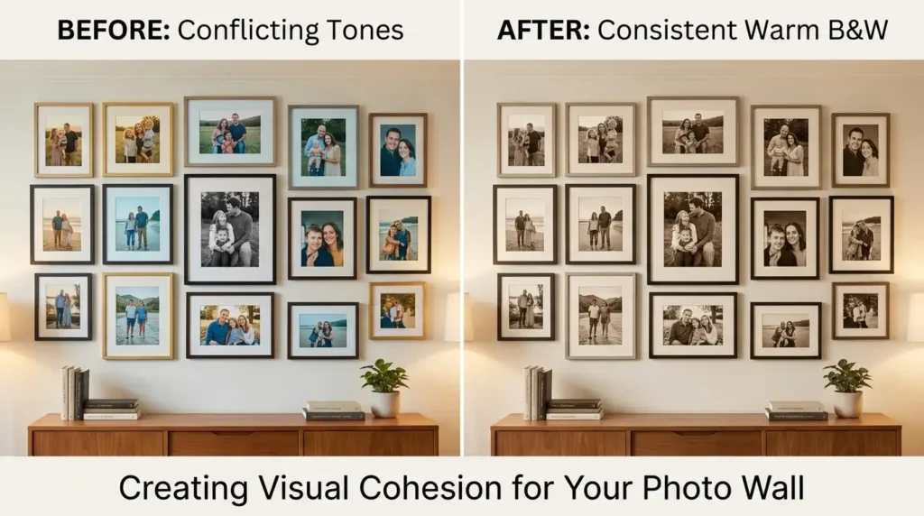 Family photo wall ideas comparison