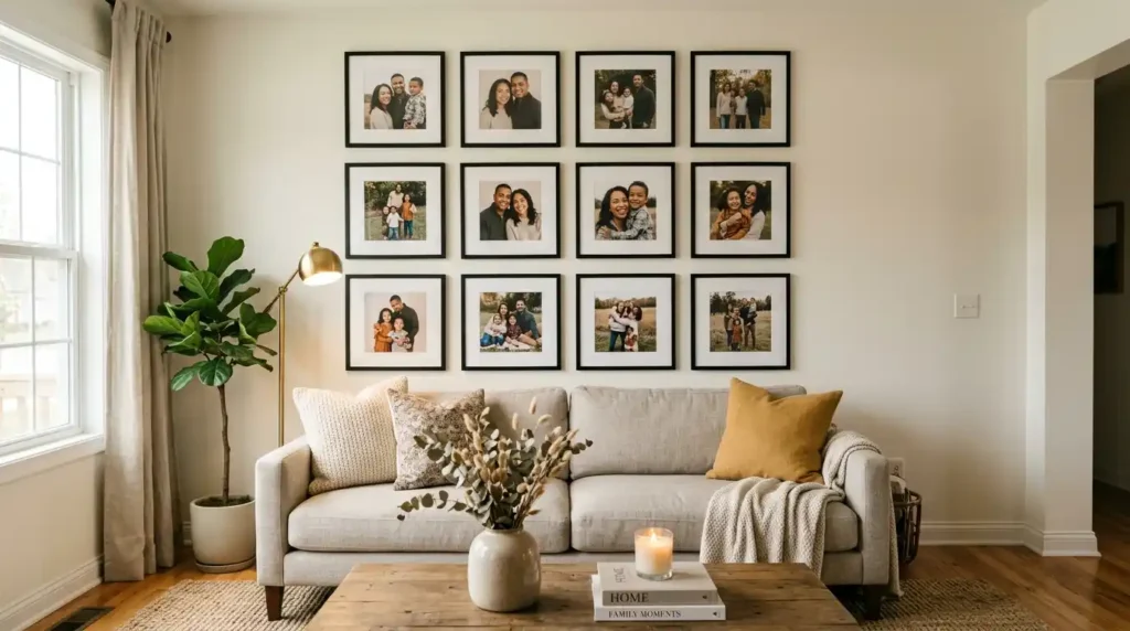 Family photo wall