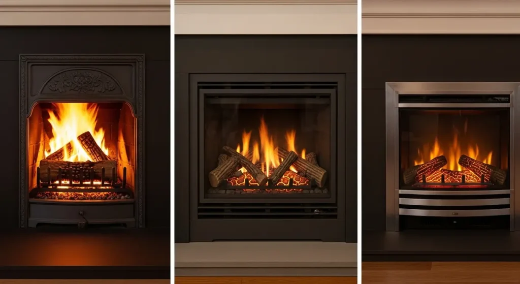 Farmhouse fireplace firebox