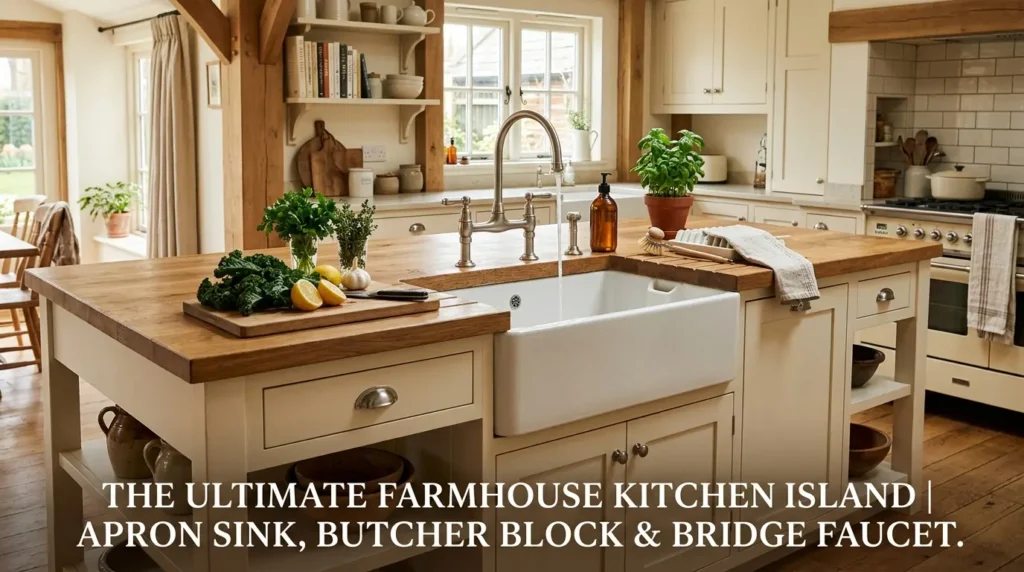 Farmhouse sink integrated