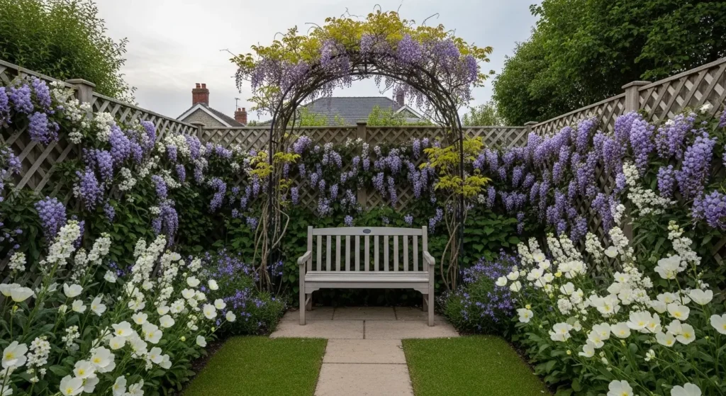 Fragrant garden nook bench