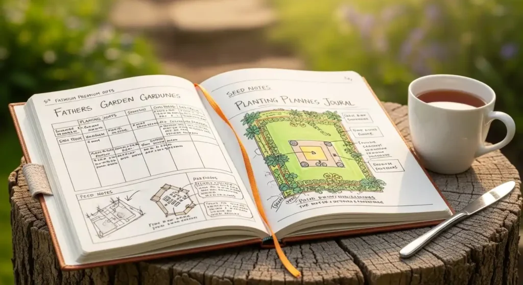 Garden journal planting planner tea