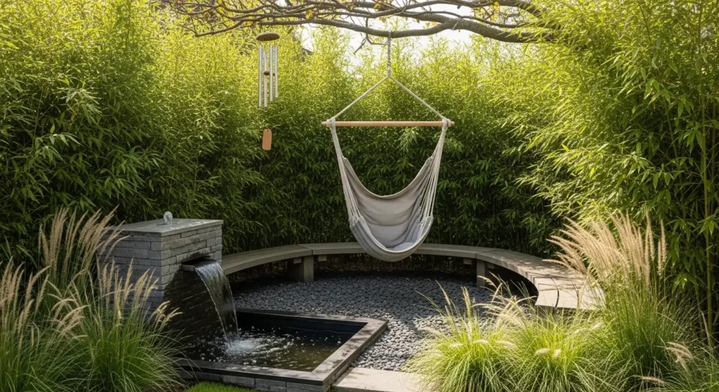 Garden nook designed around sound