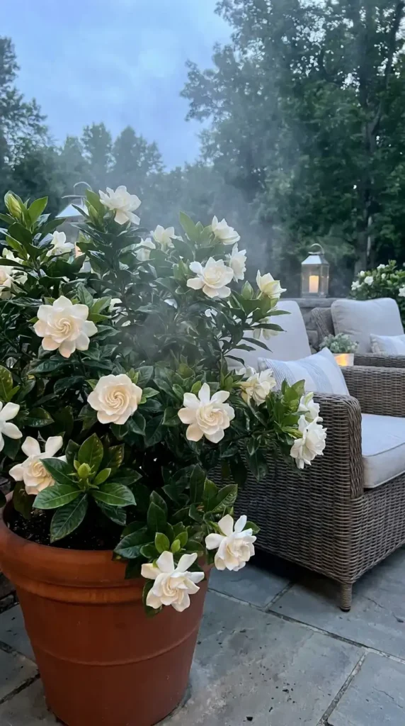 Gardenia flowers releasing sweet