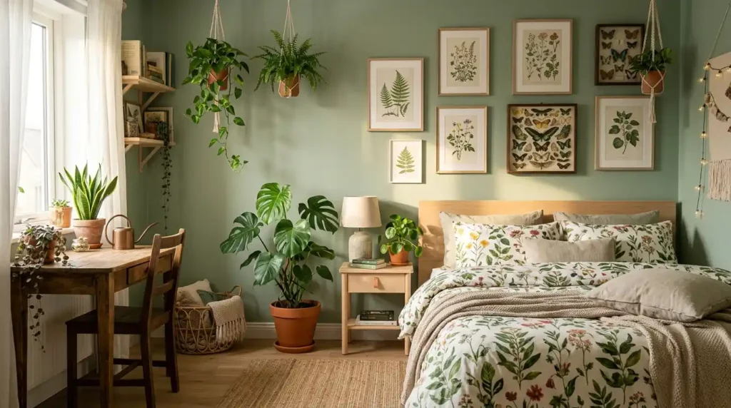 Girls bedroom botanical nature