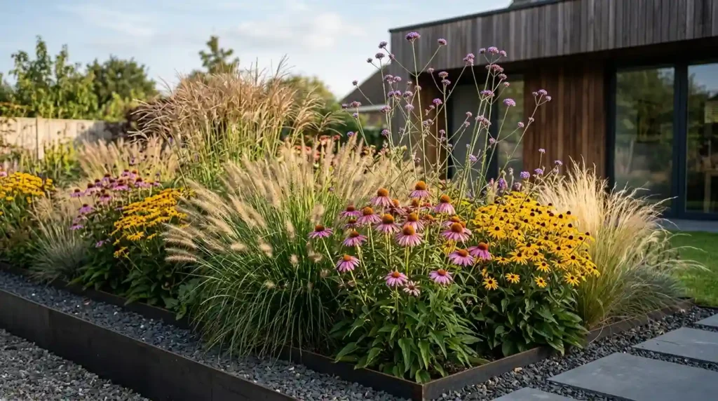 Grass perennial border